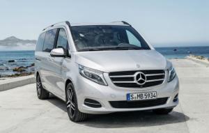Коврики в салон Mercedes V-klasse 447 (2014-)(Мерседес В-Класс 447) ДВЕ ДВЕРИ СО СТОЛИКОМ+багажник