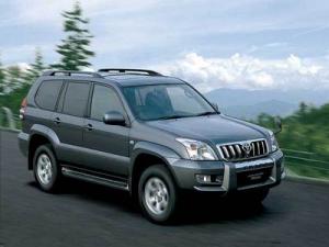 Велюровые коврики в салон Toyota Land Cruiser Prado 120 (Тойота Ленд Крузер Прадо 120) ковролин LUX СЕРЫЙ