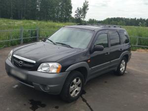 Резиновые коврики в салон Mazda Tribute (2000-2006) с бортиком бежевый