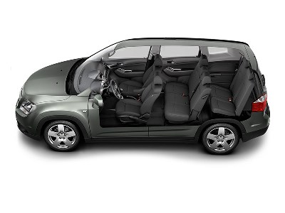 Коврики на 3й ряд Chevrolet Orlando (Шевроле Орландо) с бортиком