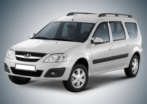 Коврик в багажник Lada Largus (2012-н.в.)  7 мест с бортиком