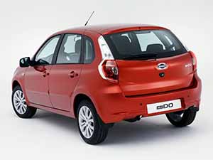 Резиновый коврик в багажник Datsun mi-Do (Датсун Мидо) с бортиком	