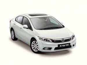 Коврики 3D LUX в салон Honda Civic 9 Sedan (Хонда Цивик 9 седан) с бортиком