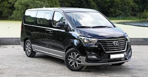 Коврики в салон Hyundai Starex H1 (Хендай Старекс Н1) 2018- (3 ряда) с бортиком 