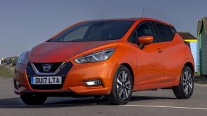 Резиновый коврик в багажник Nissan Micra K14 (2017-н.в.) с бортиком