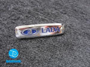 Лейбл металлический Lada (Лада) цветной
