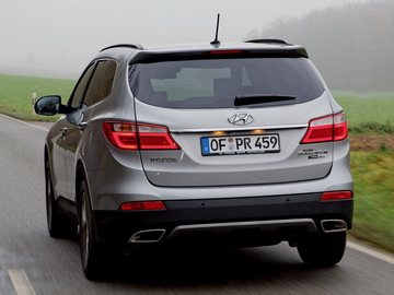 Коврик в багажник Hyundai Grand Santa Fe 3 (Хендай Гранд Санта Фе 3) (2013-2018) с бортиком
