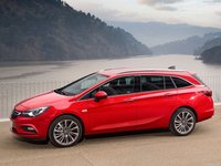 Резиновый коврик в багажник Opel Astra K (Wagon)(Опель Астра К) с бортиком (заказ 5 дней)