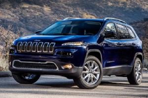Резиновые коврики в салон Jeep Cherokee V KL (Джип Чероки 5 КЛ)  (2013-)с бортиком