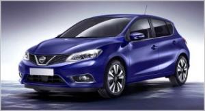 Резиновый коврик в багажник Nissan Tiida C12(Ниссан Тиида 2) (2015-) с бортиком