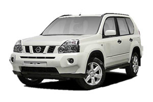 Резиновый коврик в багажник Nissan X-Trail T31 (Ниссан Х-трейл Т31) комплектация SE (с органайзером)с бортиком