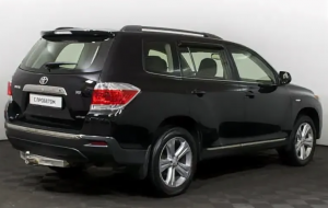 Коврик в багажник Toyota Highlander II (Тойота Хайлендер 2) (2007-2013) с бортиком