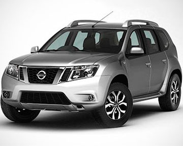 Резиновый коврик в багажник Nissan Terrano New (Ниссан Террано) ( с карманом)с бортиком