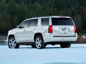 Резиновый коврик в багажник Chevrolet Tahoe 4 (Шевроле Тахо 4) (сложенный 3й ряд) с бортиком