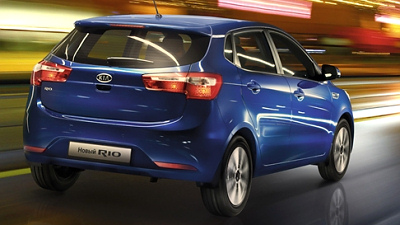 Коврик в багажник Kia Rio 3 HB (Киа Рио 3 хэтчбек) (2011-) с бортиком