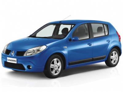 Коврик в багажник в багажник Renault Sandero (Рено Сандеро 1) с бортиком