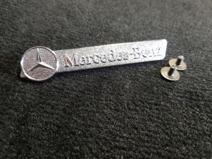 Лейбл металлический Mercedes-Benz (Мерседес-Бенц) фигурный цветной