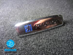 Лейбл металлический Peugeot (Пежо) цветной