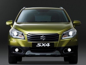 Резиновый коврик в багажник Suzuki SX4 2 (Сузуки СХ4 2) (2013-) с бортиком 
