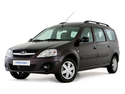 Резиновые коврики в салон Lada Largus(Лада Ларгус) с бортиком
