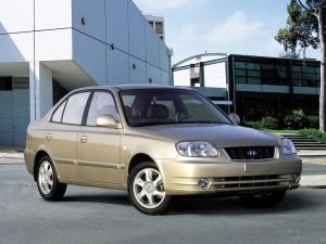 Коврики в салон Hyundai Accent 2 LC (Хендай Акцент 2) 3D с бортиком 