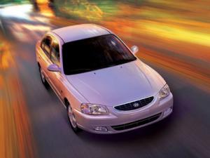 Коврики 3D LUX в салон Hyundai Accent II (Хендай Акцент 2) (2000-2012) с бортиком