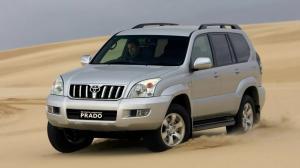 Велюровые коврики в салон Toyota Land Cruiser Prado 120 (2003-2009) бежевый