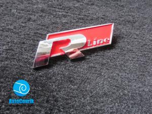 Лейбл металлический Volkswagen R-line (Фольксваген Р лайн) цветной