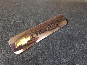 Лейбл металлический Chevrolet (Шевроле) цветной БОЛЬШОЙ