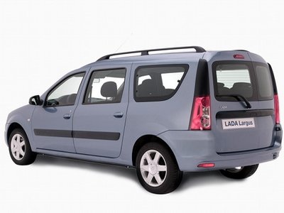 Коврик в багажник Lada Largus (Лада Ларгус) (7 мест) с бортиком
