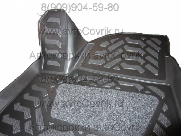 Резиновые коврики в салон Datsun On-do (Датсун Ондо) 3D с бортиком