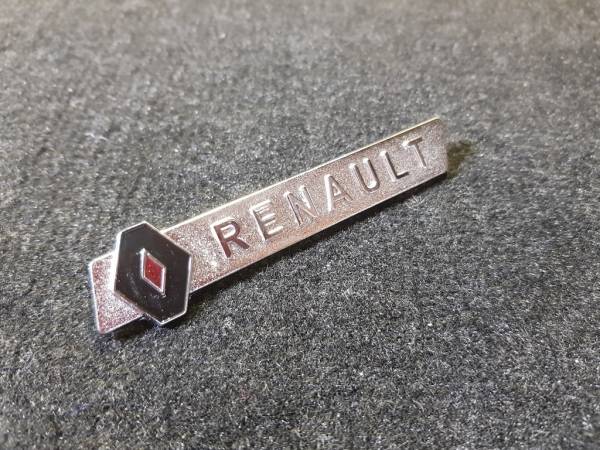 Лейбл металлический Renault (Рено) фигурный цветной