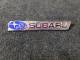 Лейбл металлический Subaru (Субару) фигурный цветной