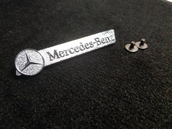 Лейбл металлический Mercedes-Benz (Мерседес-Бенц) фигурный цветной