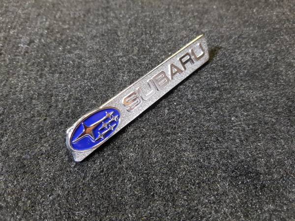 Лейбл металлический Subaru (Субару) фигурный цветной