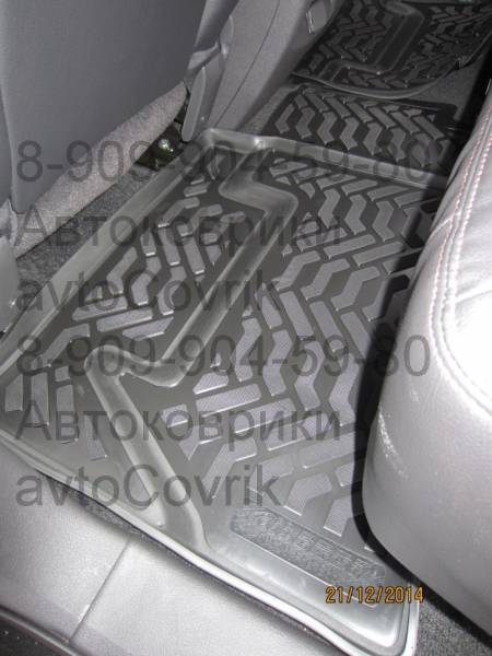 Коврики в салон Ford Edge (Форд Эдж) с бортиком
